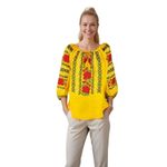 Fashion, accesorii si bijuterii - Femei - Imbracaminte femei - Camasi si bluze femei - Bluza dama RS25 galben/rosu marimea S - Infinity.ro