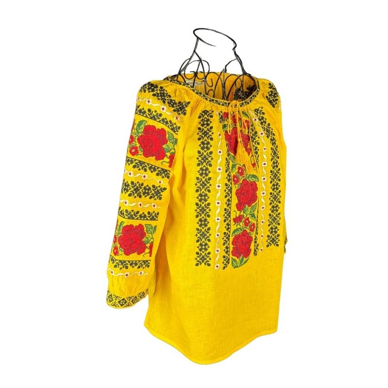 Fashion, accesorii si bijuterii - Femei - Imbracaminte femei - Camasi si bluze femei - Bluza dama RS25 galben/rosu marimea S - Infinity.ro