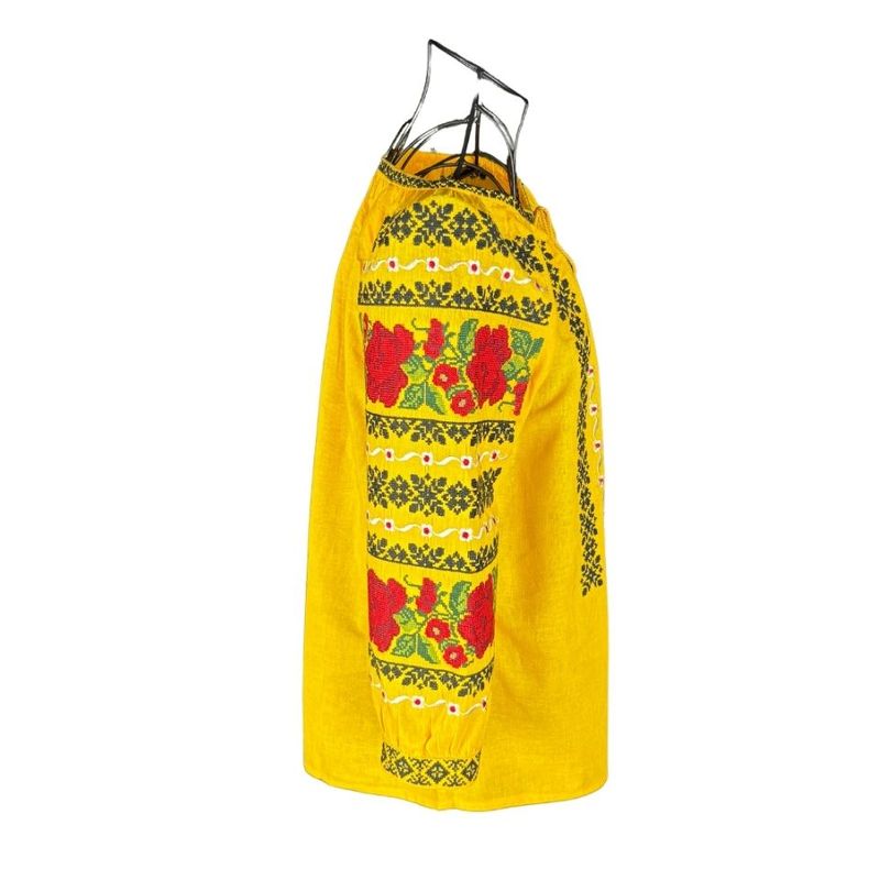 Fashion, accesorii si bijuterii - Femei - Imbracaminte femei - Camasi si bluze femei - Bluza dama RS25 galben/rosu marimea S - Infinity.ro