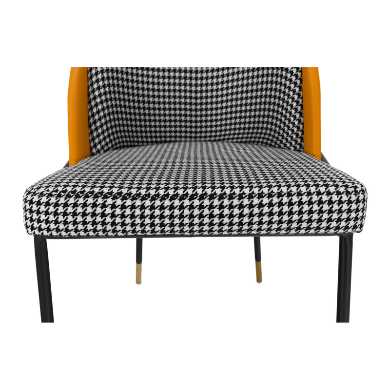 Casa si Gradina - Mobilier - Scaune si fotolii - Scaune - Scaun de luat masa, model alb-negru / piele ecologica camel, KIRNA - Infinity.ro