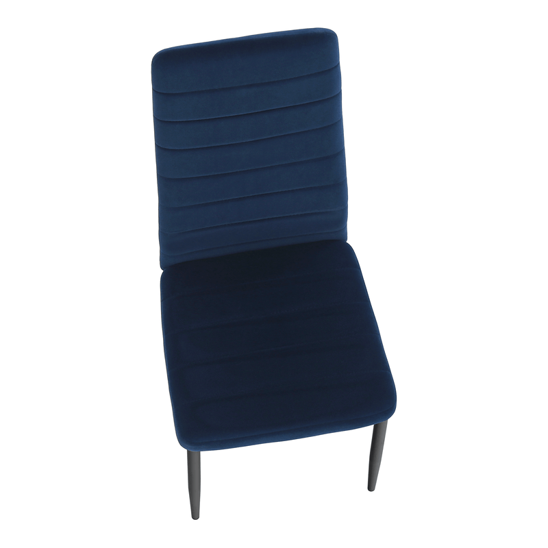 Casa si Gradina - Mobilier - Scaune si fotolii - Scaune - Scaun, tesatura albastra din catifea / metal negru, Coleta Nova - Infinity.ro