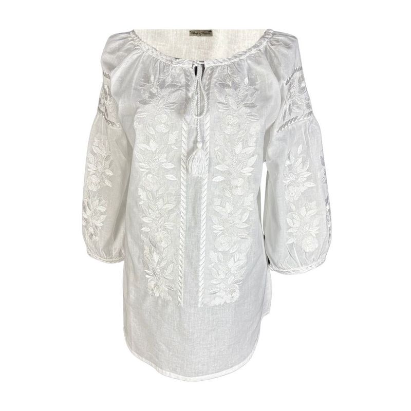 Fashion, accesorii si bijuterii - Femei - Imbracaminte femei - Camasi si bluze femei - Bluza dama DEC alb optic , marimea L - Infinity.ro