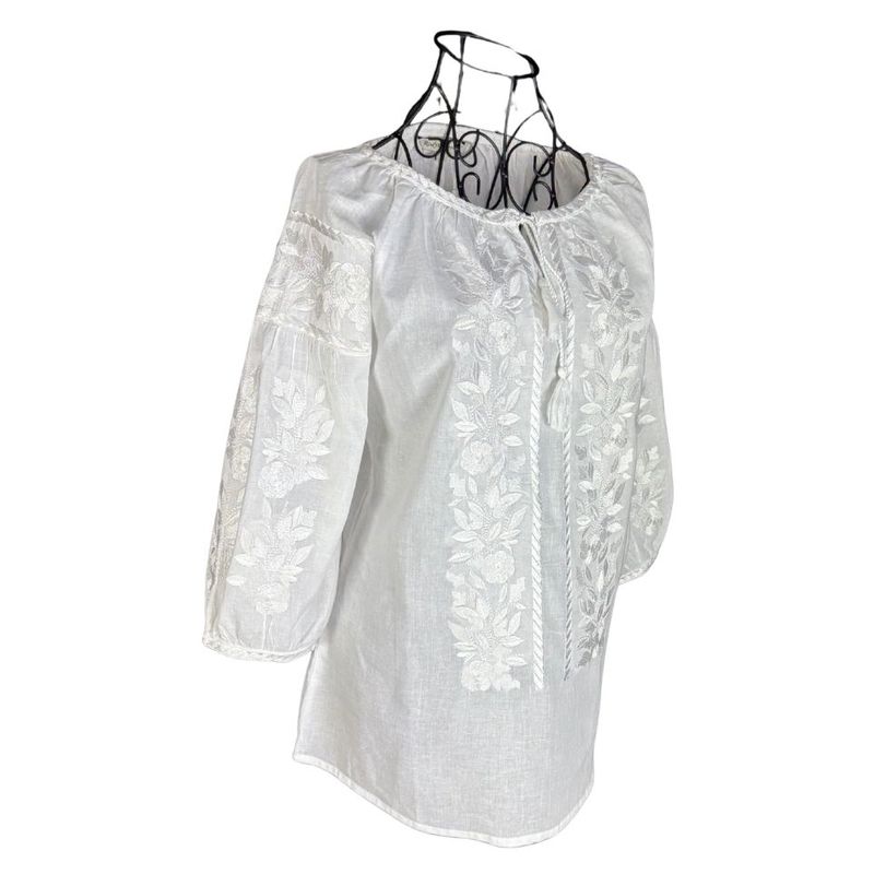 Fashion, accesorii si bijuterii - Femei - Imbracaminte femei - Camasi si bluze femei - Bluza dama DEC alb optic , marimea L - Infinity.ro