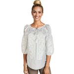 Fashion, accesorii si bijuterii - Femei - Imbracaminte femei - Camasi si bluze femei - Bluza dama DEC alb optic , marimea L - Infinity.ro