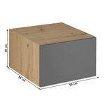 Casa si Gradina - Mobilier - Dulapuri si sifoniere - Dulapuri - Dulap superior, stejar artizanal / gri mat, LANGEN N60 - Infinity.ro