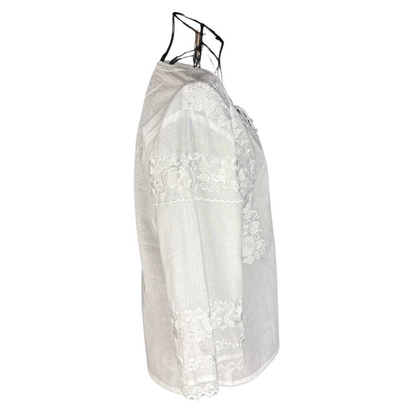 Fashion, accesorii si bijuterii - Femei - Imbracaminte femei - Camasi si bluze femei - Bluza dama DEC alb crystal marimea S - Infinity.ro