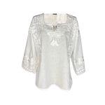 Fashion, accesorii si bijuterii - Femei - Imbracaminte femei - Camasi si bluze femei - Bluza dama DEC alb crystal marimea S - Infinity.ro