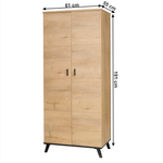 Casa si Gradina - Mobilier - Dulapuri si sifoniere - Dulapuri - Dulap Cuier, lefkas de stejar / negru, SIRAN TYPE 1 - Infinity.ro