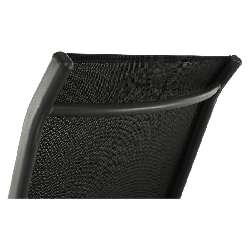 Casa si Gradina - Gradina si terasa - Mobilier exterior - Scaune si sezlonguri gradina - Stivuibil sezlong de gradina reglabil, negru/gri, ATREO - Infinity.ro