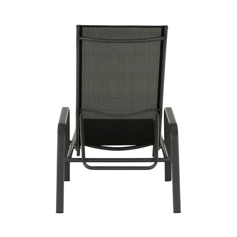 Casa si Gradina - Gradina si terasa - Mobilier exterior - Scaune si sezlonguri gradina - Stivuibil sezlong de gradina reglabil, negru/gri, ATREO - Infinity.ro