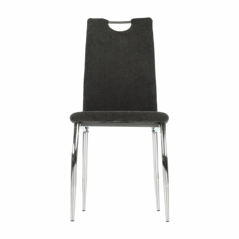 Casa si Gradina - Mobilier - Scaune si fotolii - Scaune - Scaun dining, textil gri maro/crom, OLIVA NEW - Infinity.ro