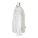 Fashion, accesorii si bijuterii - Femei - Imbracaminte femei - Camasi si bluze femei - Bluza dama O25 alb/argintiu marimea S - Infinity.ro