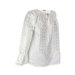 Fashion, accesorii si bijuterii - Femei - Imbracaminte femei - Camasi si bluze femei - Bluza dama O25 alb/argintiu , marimea L - Infinity.ro