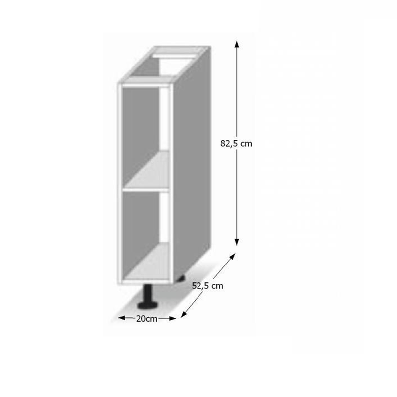 Casa si Gradina - Mobilier - Biblioteci si rafturi - Etajere - Etajera inferioara cu 1 raft , alb, LINE - Infinity.ro