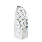 Fashion, accesorii si bijuterii - Femei - Imbracaminte femei - Camasi si bluze femei - Bluza dama O25 alb/albastru deschis , marimea 2XL - Infinity.ro