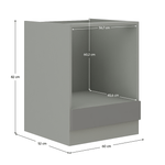 Casa si Gradina - Mobilier - Dulapuri si sifoniere - Dulapuri - Dulap inferior, gri extra lucios, PRADO 60 DG BB - Infinity.ro