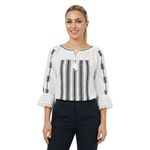 Fashion, accesorii si bijuterii - Femei - Imbracaminte femei - Camasi si bluze femei - Bluza dama A26 alb , marimea 3XL - Infinity.ro