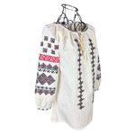 Fashion, accesorii si bijuterii - Femei - Imbracaminte femei - Camasi si bluze femei - Bluza dama A26 bej/rosu , marimea 2XL - Infinity.ro