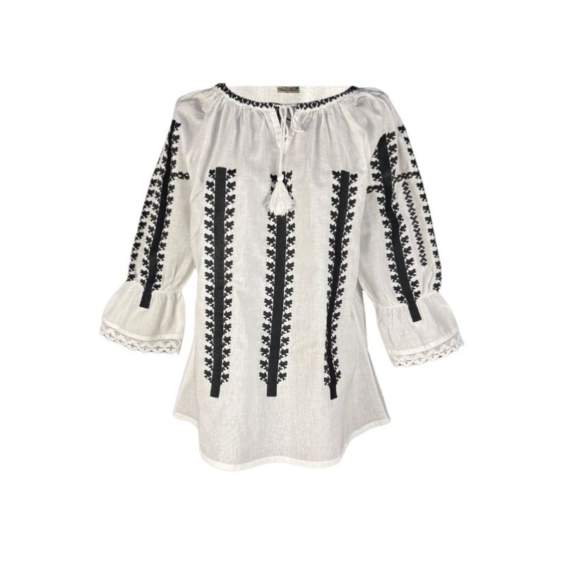 Fashion, accesorii si bijuterii - Femei - Imbracaminte femei - Camasi si bluze femei - Bluza dama tip ie 257 alb/negru darth vader marimea S - Infinity.ro