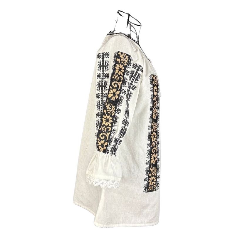 Fashion, accesorii si bijuterii - Femei - Imbracaminte femei - Camasi si bluze femei - Bluza dama tip ie R256  alb/crem , marimea L - Infinity.ro