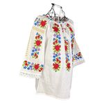Fashion, accesorii si bijuterii - Femei - Imbracaminte femei - Camasi si bluze femei - Bluza dama tip ie R256  alb/mov , marimea XL - Infinity.ro