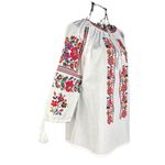 Fashion, accesorii si bijuterii - Femei - Imbracaminte femei - Camasi si bluze femei - Bluza dama tip ie 257 alb/portocaliu , marimea XL - Infinity.ro