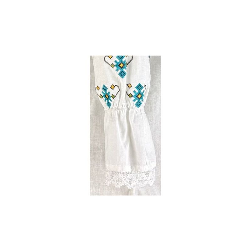 Fashion, accesorii si bijuterii - Femei - Imbracaminte femei - Camasi si bluze femei - Bluza dama tip ie 257 alb/verde , marimea L - Infinity.ro