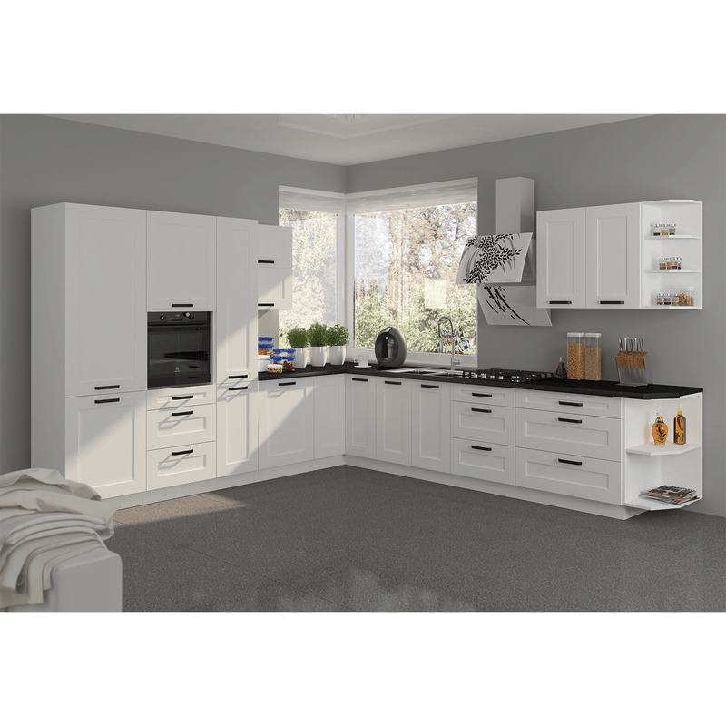 Casa si Gradina - Mobilier - Dulapuri si sifoniere - Dulapuri - Dulap inalt pentru cuptor si cuptor cu microunde, alb/stejar artizan, LULA 60 DPM-210 2F - Infinity.ro