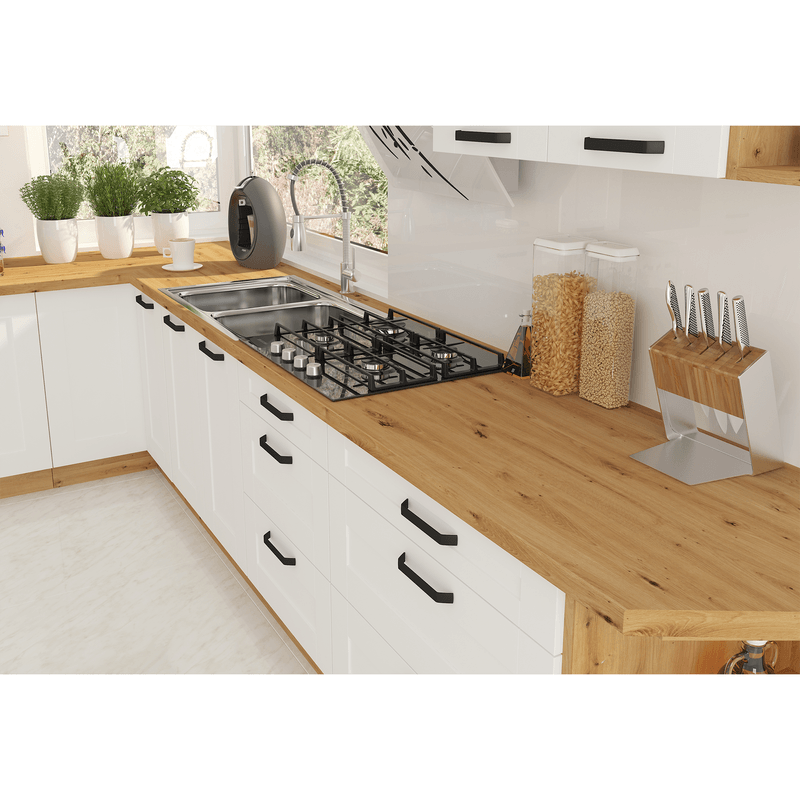 Casa si Gradina - Mobilier - Dulapuri si sifoniere - Dulapuri - Dulap inferior, alb/stejar artizan, LULA 80 D 2F BB - Infinity.ro