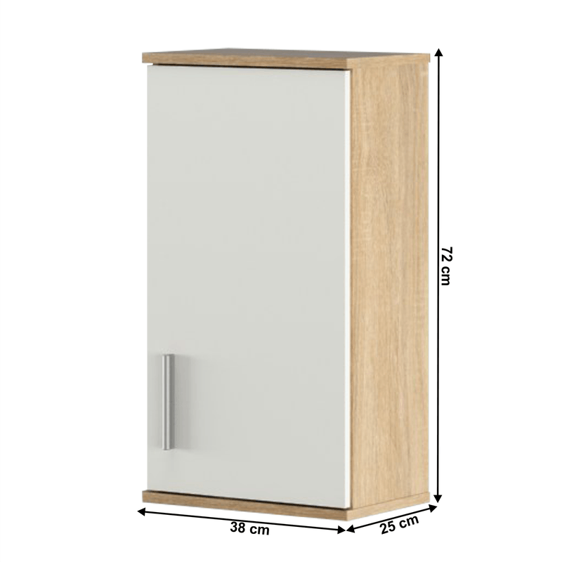 Casa si Gradina - Mobilier - Dulapuri si sifoniere - Dulapuri - Dulap suspendat, stejar sonoma/ alb mat LESSY NEW 04 - Infinity.ro