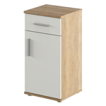 Casa si Gradina - Mobilier - Dulapuri si sifoniere - Dulapuri - Dulap de baza, stejar sonoma/ alb mat, LESSY NEW 03 - Infinity.ro