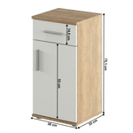 Casa si Gradina - Mobilier - Dulapuri si sifoniere - Dulapuri - Dulap de baza, stejar sonoma/ alb mat, LESSY NEW 03 - Infinity.ro