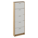 Casa si Gradina - Mobilier - Dulapuri si sifoniere - Dulapuri - Dulap pantofi, 5 rafturi, stejar sonoma/ alb, MOBI 15 - Infinity.ro