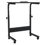 Casa si Gradina - Mobilier - Mese si birouri - Birouri - Reglabil birou PC cu roti, negru, WESTA - Infinity.ro