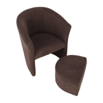 Casa si Gradina - Mobilier - Scaune si fotolii - Fotolii - Fotoliu de club cu taburet, maro, ROSE - Infinity.ro