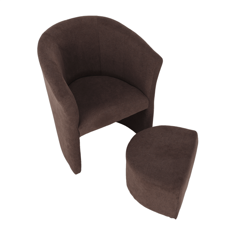 Casa si Gradina - Mobilier - Scaune si fotolii - Fotolii - Fotoliu de club cu taburet, maro, ROSE - Infinity.ro