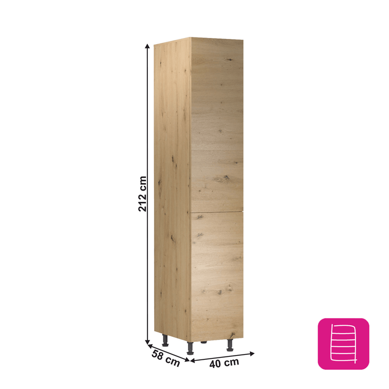 Casa si Gradina - Mobilier - Dulapuri si sifoniere - Dulapuri - Dulap alimentar cu rafturi, stejar artizanal, universal, LANGEN D40SP - Infinity.ro