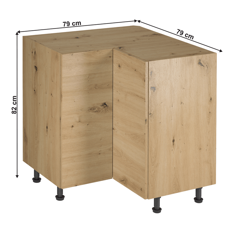 Casa si Gradina - Mobilier - Dulapuri si sifoniere - Dulapuri - Dulap de colt, stejar artizanal, LANGEN D90N - Infinity.ro