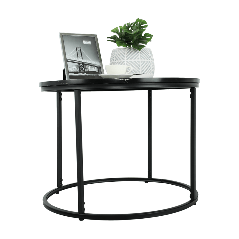 Casa si Gradina - Mobilier - Mese si birouri - Masute de cafea - Masuta de cafea, marmura neagra / metal negru, GAGIN - Infinity.ro