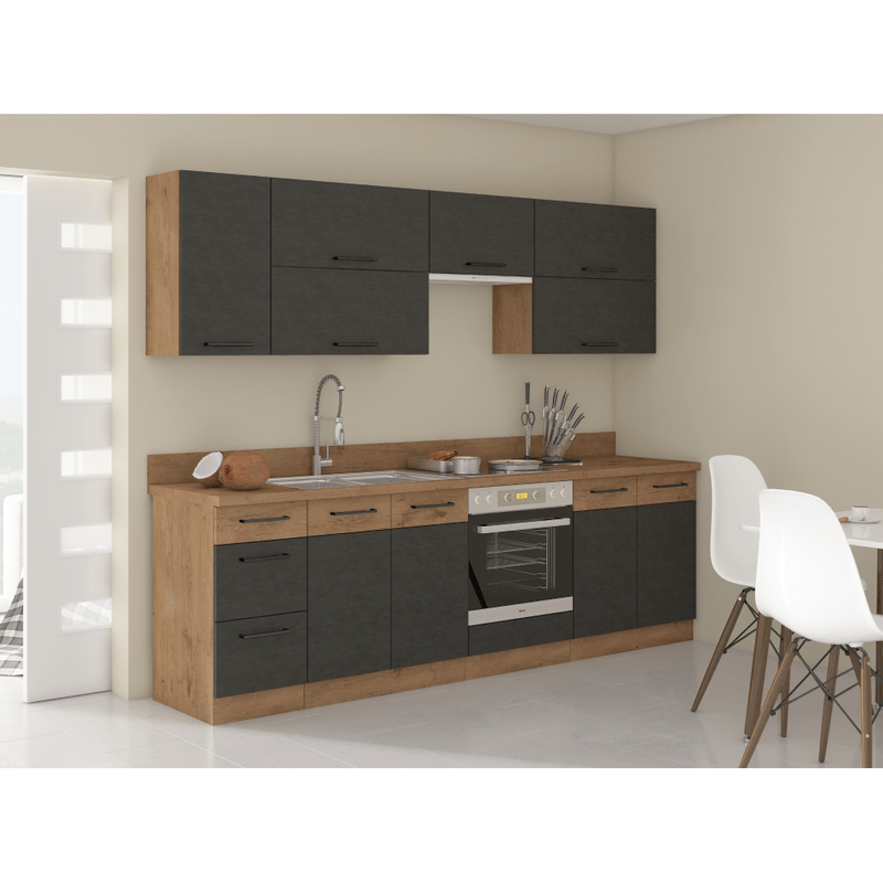 Casa si Gradina - Mobilier - Dulapuri si sifoniere - Dulapuri - Dulap superior, stejar lancelot/gri mat, VEGA 58x58 GN-72 1F - Infinity.ro