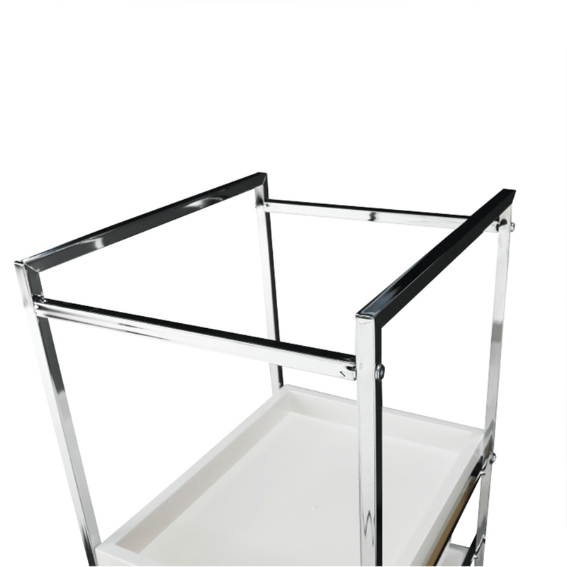 Casa si Gradina - Mobilier - Biblioteci si rafturi - Rafturi - Raft portabil, alb/crom, CORFU - Infinity.ro