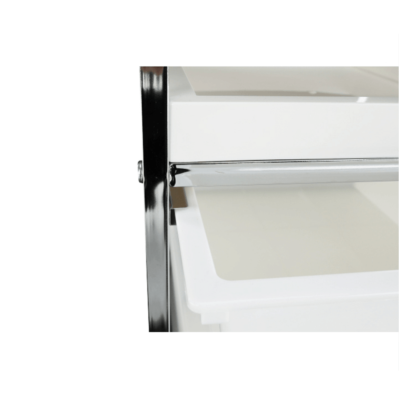 Casa si Gradina - Mobilier - Biblioteci si rafturi - Rafturi - Raft portabil, alb/crom, CORFU - Infinity.ro