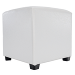 Casa si Gradina - Mobilier - Scaune si fotolii - Tabureti - Taburet, piele textila alba, NIKI NEW - Infinity.ro