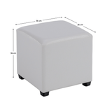 Casa si Gradina - Mobilier - Scaune si fotolii - Tabureti - Taburet, piele textila alba, NIKI NEW - Infinity.ro