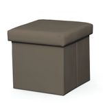 Casa si Gradina - Mobilier - Scaune si fotolii - Tabureti - Taburet pliabil,piele eco, maro deschis, TELA NEW - Infinity.ro