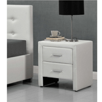 Casa si Gradina - Mobilier - Comode si corpuri - Noptiere - Noptiera, piele eco, alb, CASTEL - Infinity.ro