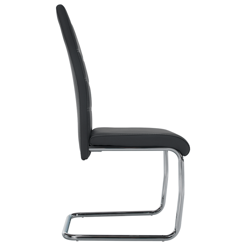 Casa si Gradina - Mobilier - Scaune si fotolii - Scaune - Scaun dining, gri inchis / cusatura deschisa, ABIRA NEW - Infinity.ro