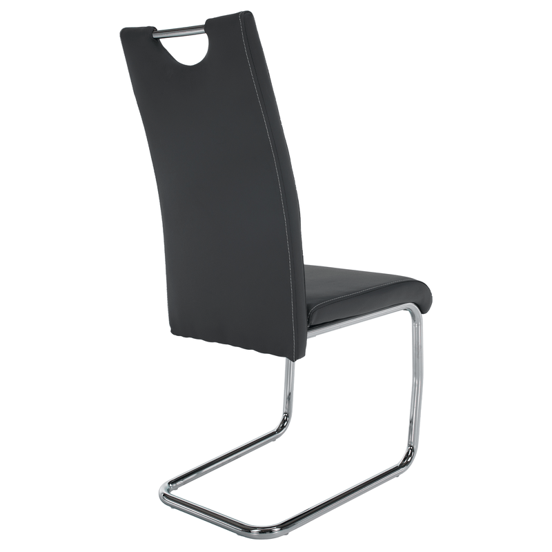 Casa si Gradina - Mobilier - Scaune si fotolii - Scaune - Scaun dining, gri inchis / cusatura deschisa, ABIRA NEW - Infinity.ro