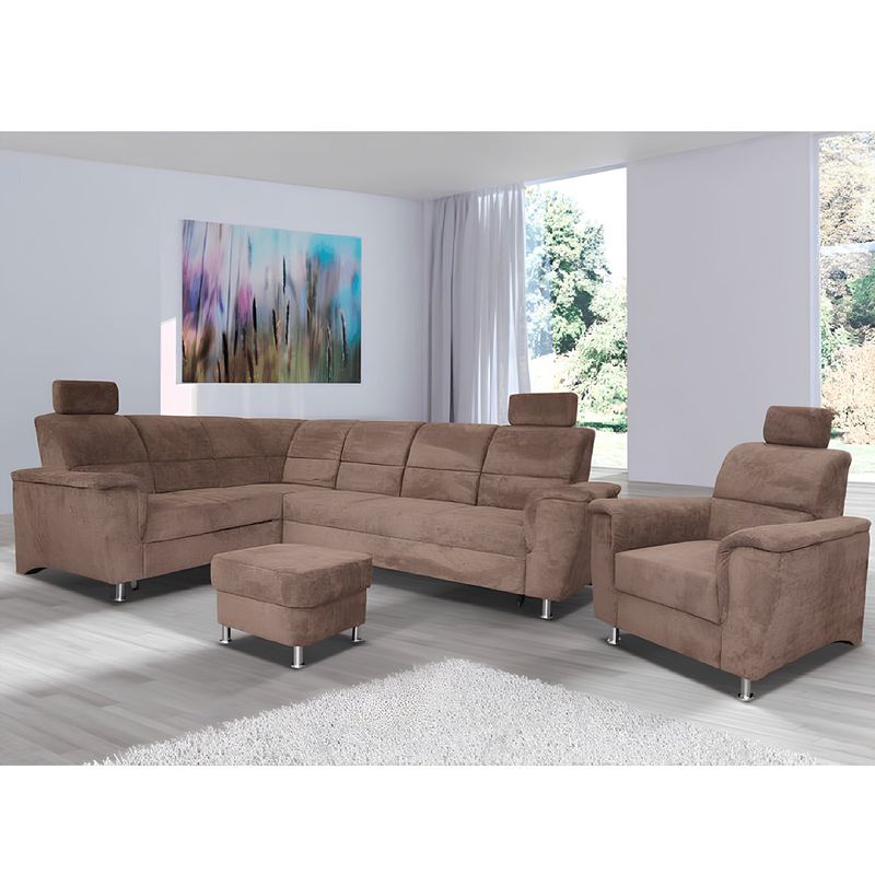 Casa si Gradina - Mobilier - Scaune si fotolii - Tabureti - Taburet, material textil maro, SANTIAGO - Infinity.ro