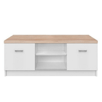 Casa si Gradina - Mobilier - Comode si corpuri - Comode - Comoda TV 2D, PAL melaminat, alb/stejar sonoma, TOPTY TYP 15 - Infinity.ro